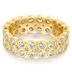 아니아하이에 여성용 더블 베젤 925 실버 반지 R058-08