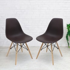 오에이데스크 에펠 인테리어의자, 브라운, 2개
