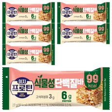 롯데웰푸드 이지프로틴 식물성단백질바, 27g, 6개
