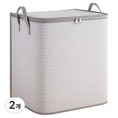 Joybos 大容量衣物棉被不織布收納整理箱, 2個, 灰色