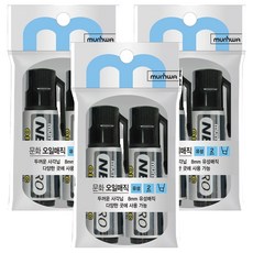 문화연필 오일매직 2p, 검정, 6개입