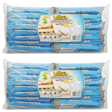 Wasuka 特級牛奶威化捲 50條, 600g, 2袋