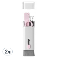 ANYONE PICK 7合1 電腦鍵盤耳機除塵清潔組, 2個, 粉紅色