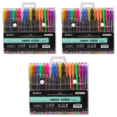 耀眼裝飾筆 金屬霓虹螢光水性彩色中性筆 1mm 18色套組, 混合顏色, 3套
