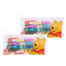 迪士尼胖胖原子筆 0.7mm 4款 + 夾鏈袋組合, 唐老鴨, 米奇, 大眼仔, 巴斯(原子筆), 2套