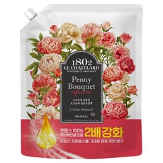 1802 LE CHATELARD 超濃縮衣物柔軟精 牡丹花香 補充包 法國草本精油, 2L, 3包