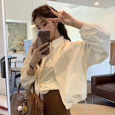 andstyle 女款Yale隱藏口袋短版防風外套 263236