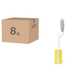 PUKU 藍色企鵝 奶瓶刷頭 替換刷頭2入組，適用於所有類型的奶瓶, 8個