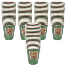 橘之屋 冷熱飲杯 Set 食品級用紙 耐熱100度C 無毒 耐高溫 可微波 杯身花色多款 隨機出貨, 20入, 5組