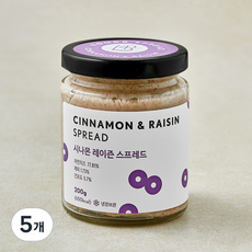 포비 시나몬 레이즌 스프레드, 200g, 5개, 1개입
