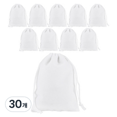 Donna&Deco Brodie 天鵝絨束口袋 L, 白色, 30個