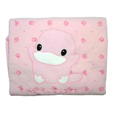 KU.KU Duckbill 酷咕鴨 幸福繡花抱巾 - 100%棉, 粉色