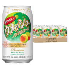 CHOYA 蝶矢 無酒精碳酸飲料 梅子風味, 24個, 350ml