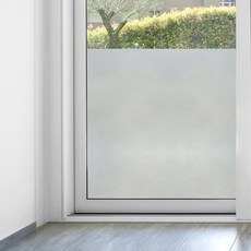 생활가꿈 열차단 무점착 유리창 시트지, 안개반투명화이트, 100cm x 2m