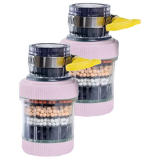 費歐家 防濺過濾花灑 附轉接頭, 粉色, 2個