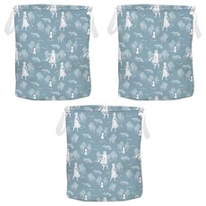 收納王妃 迪士尼收納系列 冰雪收納桶 圓大 DN012707 直徑35 x 47cm, 灰藍旅程, 3個