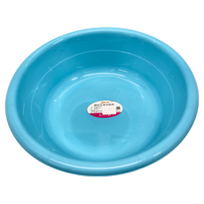 MIKA HOUSE 橘之屋 繽紛花漾 洗臉盆 直徑37x高11cm PP塑料 3個/組 台灣製, 藍色, 1組