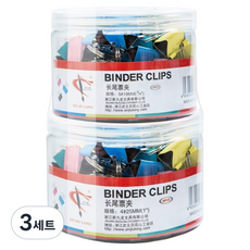 펜시픽 서류 집게 더블클립, 3세트, 소+중