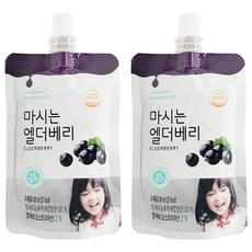 bebefood 寶寶福德 韓國 接骨木莓果汁 果寡糖 吸嘴設計, 80ml, 2包