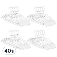 마켓플랜 미끄럼방지 회전 플라스틱 옷걸이, 화이트, 40개