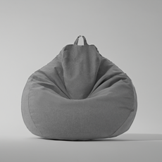 프리미엄 빈백 소파 70 x 80 cm, 차콜그레이