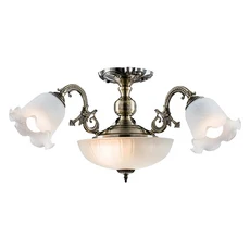 Honey Comb 鄉村風半吸頂三燈(bl51113) ，營造溫馨浪漫氛圍，適用於客廳臥室，輕鬆搭配各種裝潢風格