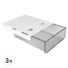 루네타 필수템 무타공 데스크 서랍, 그레이, 3개