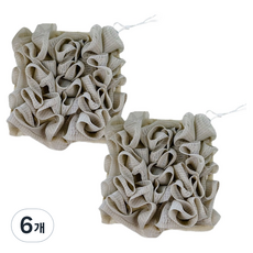 可裝入肥皂的去角質沐浴球, 卡其色, 6個, 1入