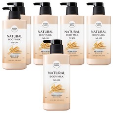 [비건뷰티] 해피바스 정말 순한 바디밀크 베이비 파우더향, 400g, 6개