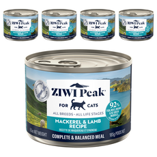 ZIWI Peak 滋益巔峰 經典系列 貓咪主食罐, 鯖魚羊肉, 185g, 5罐