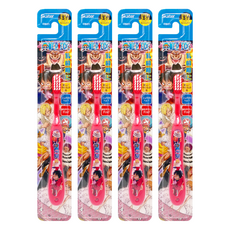 Skater 兒童牙刷 3-5歲, 海賊王 紅色, 1入, 4支