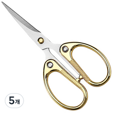 Anys 多用途不鏽鋼剪刀 中, 金色, 5個