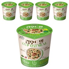 팔도 컵오트밀 소고기미역, 33g, 5개