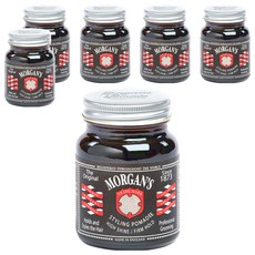 Morgans Pomade 摩根氏 強力定型 高光澤 水洗式髮油 黑標, 持久力佳 造型不易塌陷 滑順線條髮束 英倫紳士油頭造型, 100g, 6件