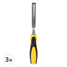 델리 툴즈 목공용 조각도 우드카빙 끌 블랙 + 옐로우 16 x 140 mm DL6258, 3개