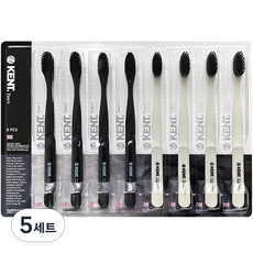 KENT. 炭超細纖維牙刷, 5套
