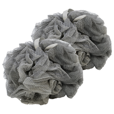 KEYTOSS 詰朵斯 竹炭添加POPO沐浴球 材質柔軟 不傷害皮膚, 灰色, 2個, 1個