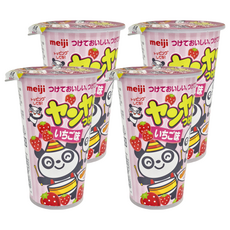 meiji 明治 洋洋棒餅乾 附糖粒 草莓口味, 48g, 4個