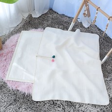 화모 유아용 소프트 3중직 거즈 이불, 아이보리