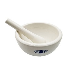 乳砵 陶瓷研磨碗 香料研磨器 藥材研磨缽 廚房料理工具, 450ml, 1個, 5吋