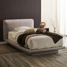 리바트 레지던스 가죽 침대 프레임 바닥판 방문설치, 그레이 클라우드 화이트