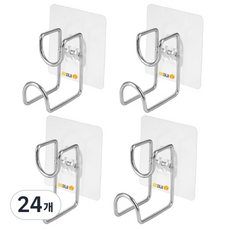 Tosaja魔術黏貼大碗掛勾, 混色, 24個
