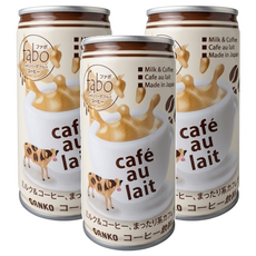 日本 SANKO fabo 香濃咖啡歐蕾飲品, 185ml, 3個