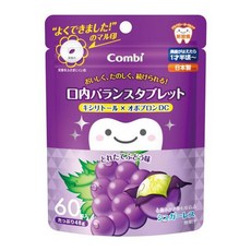 Combi 康貝 teteo無糖口嚼錠 60粒入 木糖醇添加, 葡萄, 48g, 1包
