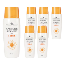 보타니컬테라피 베이비 워셔블 유아 썬밀크 SPF32 PA++, 80ml, 6개