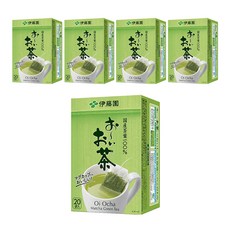 伊藤園 抹茶綠茶包 36g (20入) 日本國產茶葉 三角立體茶包, 5包