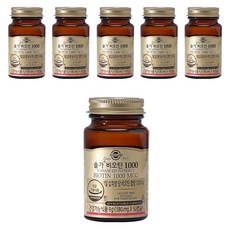 SOLGAR 生物素1000mcg膠囊, 50顆, 6罐