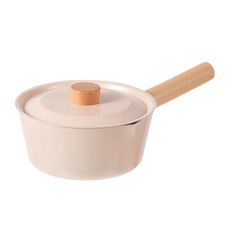 Tamsaa 木柄單柄湯鍋 18cm 電磁爐適用, 1個, 粉色