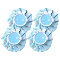 FANCY LIFE 圓形冷熱敷袋 藍色小狗 4個