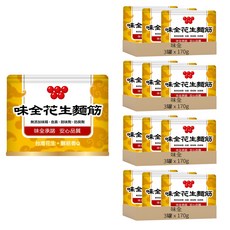 味全 花生麵筋, 無添加味精 色素 甜味劑 防腐劑, 台灣花生 麵筋香Q, 170g, 12罐